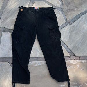 Empyre Black Cargo Pants Relaxed Fit
